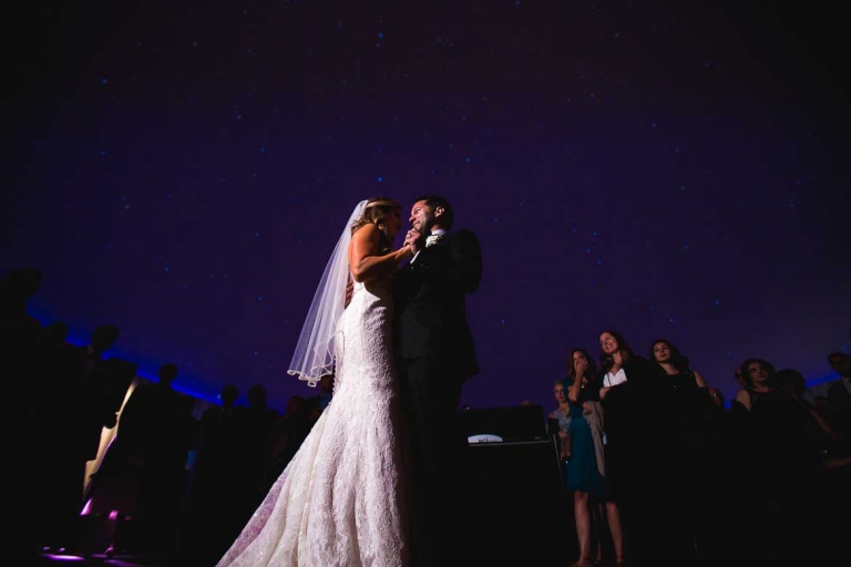 reading public museum planetarium wedding photos