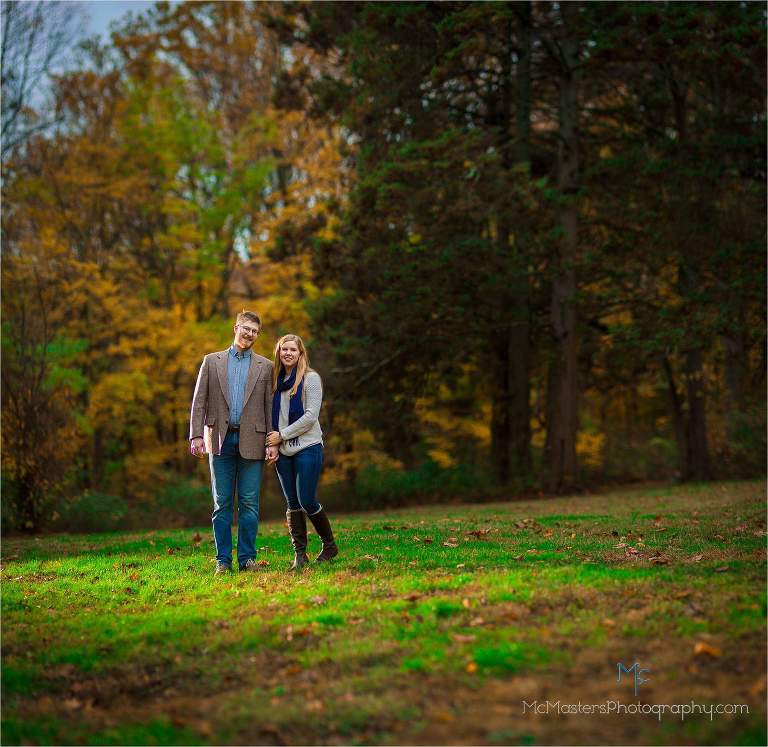 Ridley Creek park engagement photo by McMasters photography Philadelphia wedding photographer