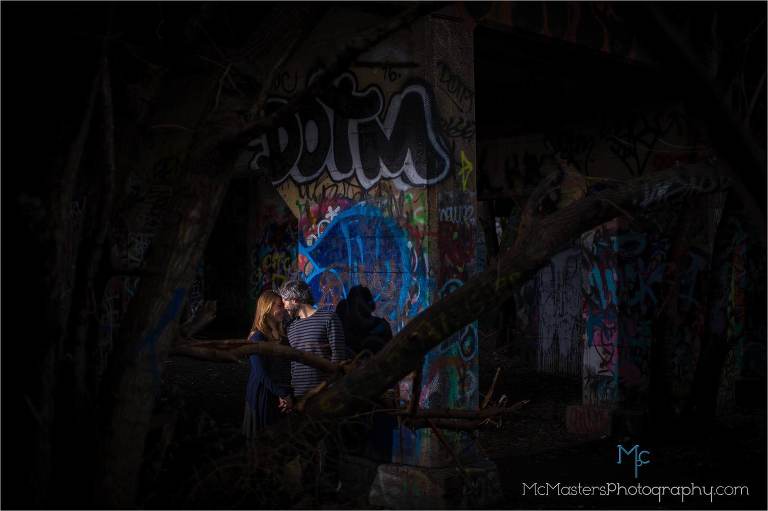 Photos taken at the graffiti pier in Philadelphia by McMasters Photography a local wedding and portrait photographer.