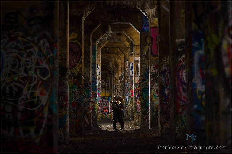 Photos taken at the graffiti pier in Philadelphia by McMasters Photography a local wedding and portrait photographer.