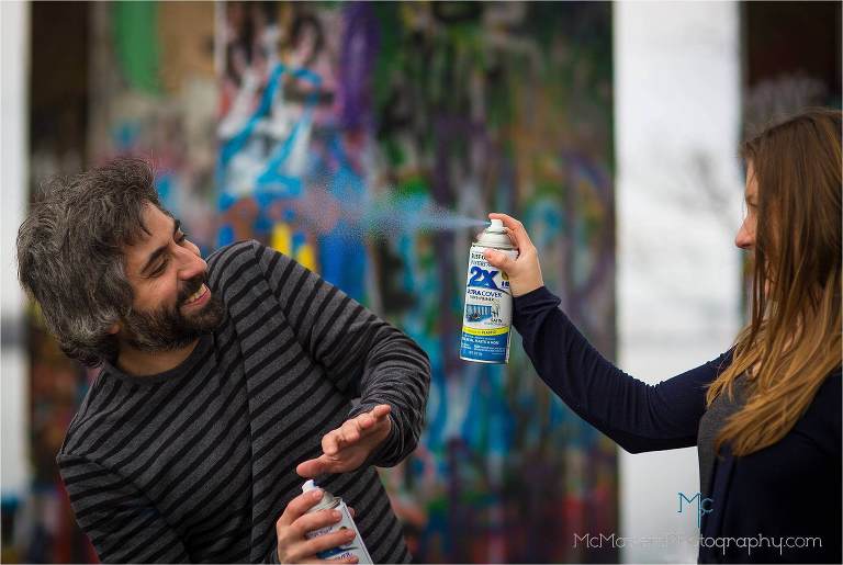Photos taken at the graffiti pier in Philadelphia by McMasters Photography a local wedding and portrait photographer.