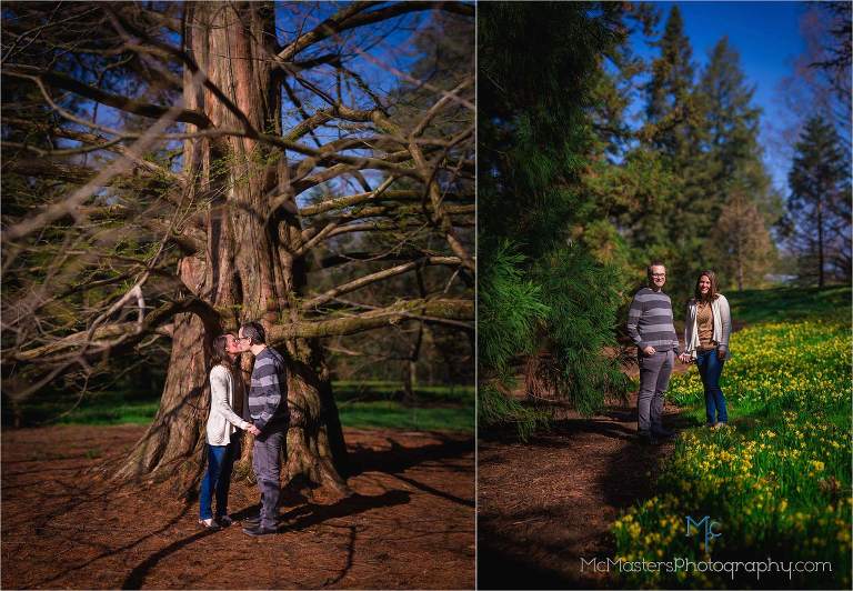 Engagement session at the meadow in Longwood Gardens by McMasters Photography a Lancaster wedding and portrait photographer.