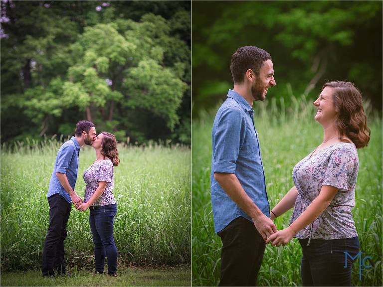 Engagement photos at tyler state park by mcmasters photography. Philadelphia wedding photographer