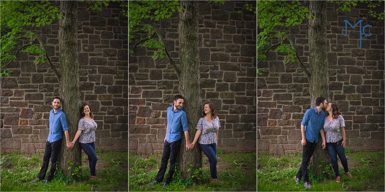 Engagement photos at tyler state park by mcmasters photography. Philadelphia wedding photographer