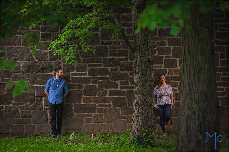 Engagement photos at tyler state park by mcmasters photography. Philadelphia wedding photographer