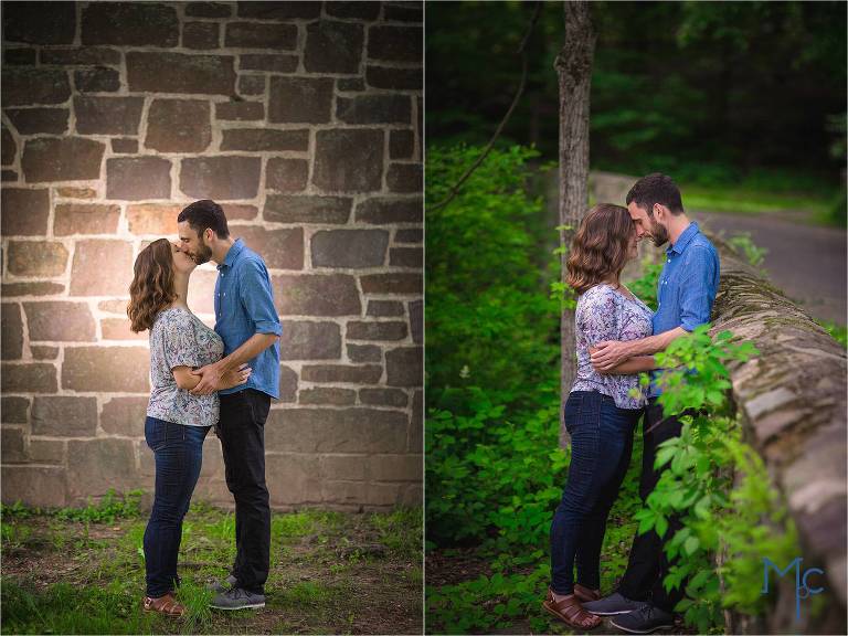 Engagement photos at tyler state park by mcmasters photography. Philadelphia wedding photographer