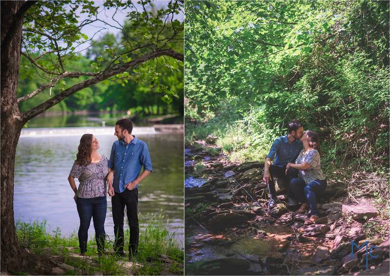 Engagement photos at tyler state park by mcmasters photography. Philadelphia wedding photographer
