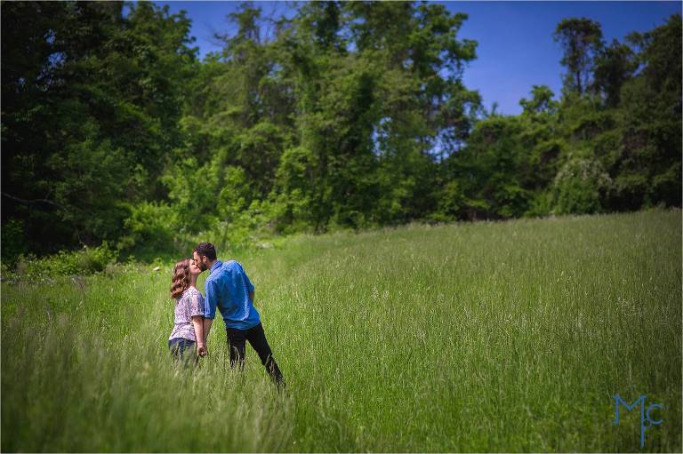 Engagement photos at tyler state park by mcmasters photography. Philadelphia wedding photographer