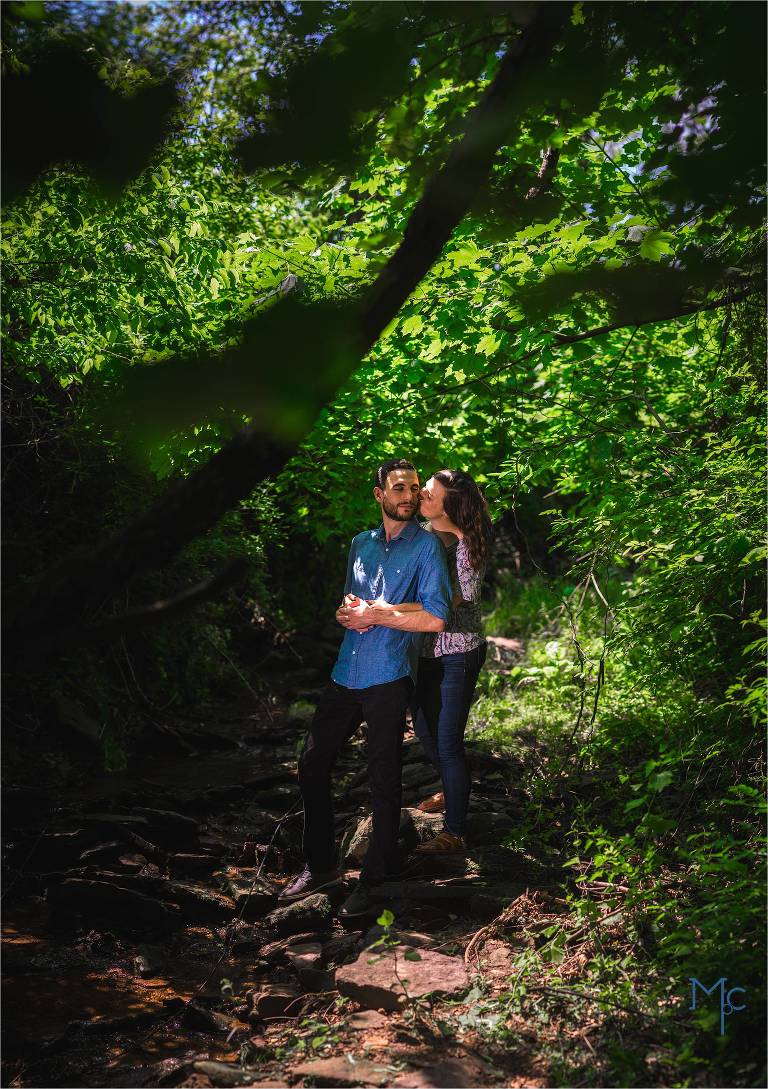 Engagement photos at tyler state park by mcmasters photography. Philadelphia wedding photographer
