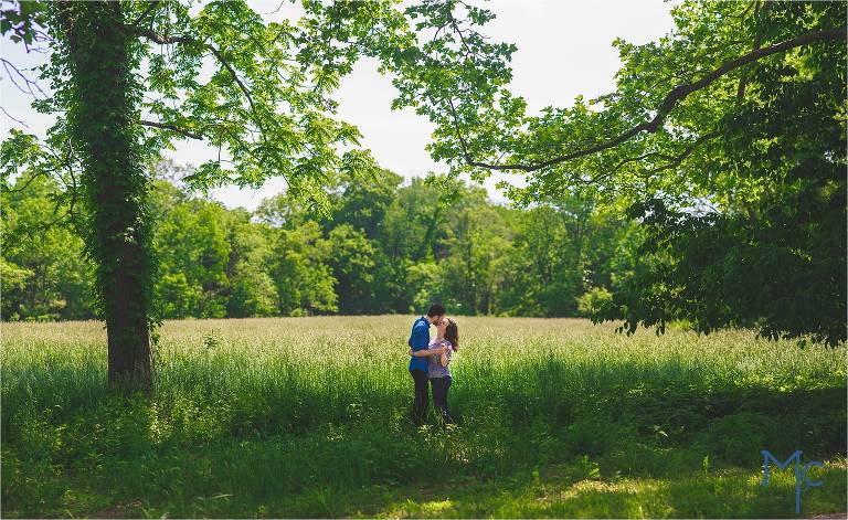 Engagement photos at tyler state park by mcmasters photography. Philadelphia wedding photographer