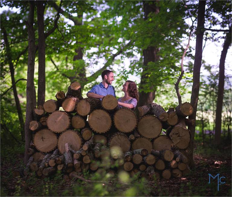 Engagement photos at tyler state park by mcmasters photography. Philadelphia wedding photographer