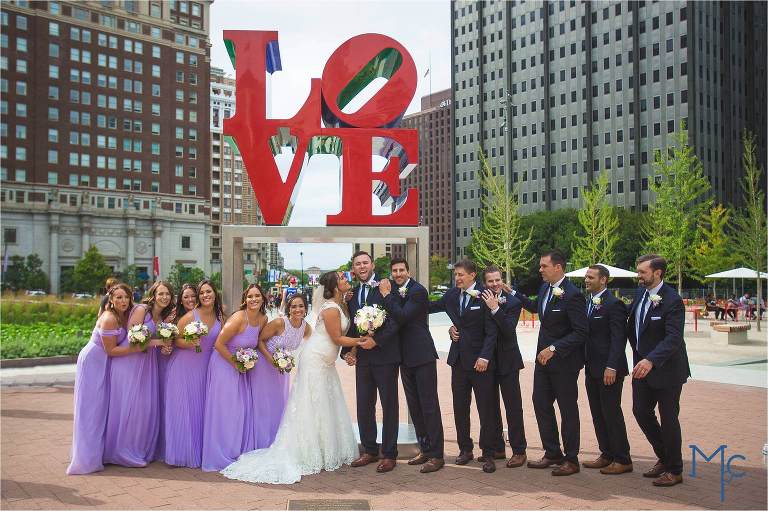 Love Park Wedding Photos Philadelphia 
