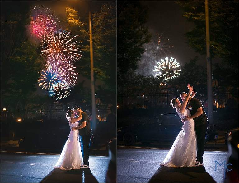 Sheraton Society Hill Fireworks Wedding Photos Philadelphia 